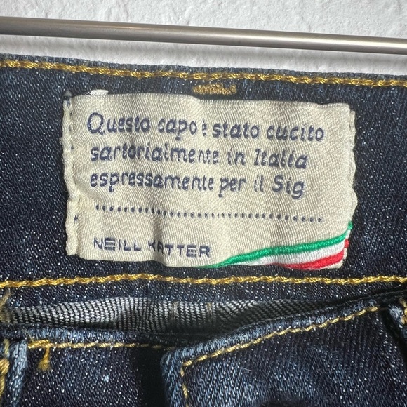 NWT NEILL KATTER paint print designer skinny jeans stretchy 28 made in Italy - Picture 5 of 9